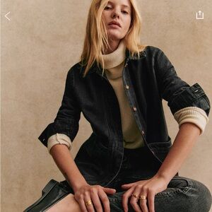 Sezane Will Jacket Washed Black - Size S
